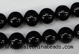 CRO203 15.5 inches 10mm round black agate beads wholesale