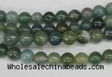 CRO22 15.5 inches 6mm round moss agate gemstone beads wholesale