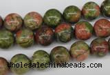 CRO242 15.5 inches 10mm round unakite gemstone beads wholesale