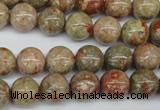 CRO243 15.5 inches 10mm round Chinese unakite beads wholesale