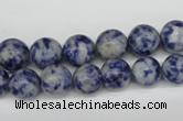 CRO246 15.5 inches 10mm round blue spot stone beads wholesale