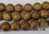 CRO249 15.5 inches 10mm round grain stone beads wholesale