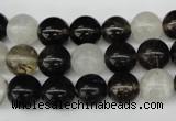 CRO256 15.5 inches 10mm round watermelon black beads wholesale