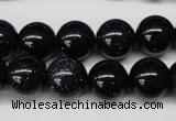 CRO310 15.5 inches 12mm round blue goldstone beads wholesale