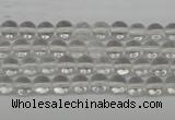 CRO35 15.5 inches 6mm round white crystal beads wholesale