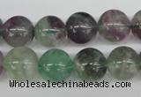 CRO354 15.5 inches 12mm round fluorite gemstone beads wholesale