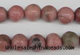 CRO359 15.5 inches 12mm round rhodochrosite gemstone beads wholesale