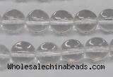 CRO362 15.5 inches 12mm round white crystal beads wholesale