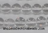 CRO396 15.5 inches 14mm round white crystal beads wholesale