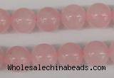 CRO397 15.5 inches 14mm round rose quartz beads wholesale