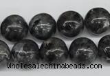 CRO399 15.5 inches 14mm round black labradorite beads wholesale