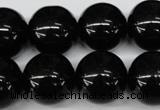 CRO482 15.5 inches 18mm round black agate beads wholesale