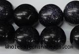 CRO487 15.5 inches 18mm round blue goldstone beads wholesale