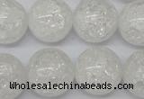 CRO497 15.5 inches 18mm round crack rock crystal beads wholesale