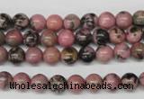 CRO51 15.5 inches 6mm round rhodonite gemstone beads wholesale