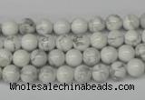 CRO55 15.5 inches 6mm round white howlite turquoise beads wholesale