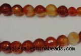 CRO700 15.5 inches 6mm – 14mm faceted round red agate beads