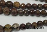 CRO735 15.5 inches 6mm – 14mm faceted round stripe jasper beads