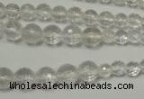 CRO741 15.5 inches 6mm – 14mm faceted round white crystal beads