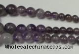 CRO755 15.5 inches 6mm – 14mm round amethyst beads wholesale