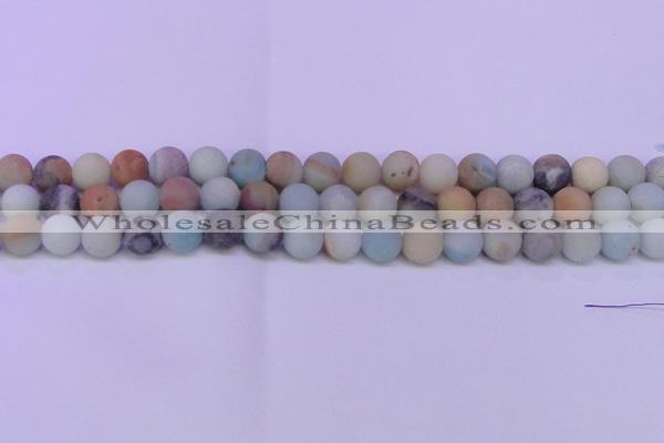 CRO814 15.5 inches 12mm round matte amazonite beads