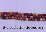 CRO823 15.5 inches 10mm round matte mookaite beads