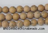 CRO91 15.5 inches 8mm round Chinese wood jasper beads wholesale