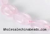 CRQ02 A grade 13*18mm oval natural rose quartz beads Wholesale