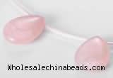 CRQ04 18*25mm flat teardrop A grade natural rose quartz beads