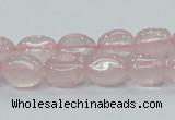 CRQ106 15.5 inches 9*12mm nugget natural rose quartz beads wholesale