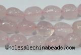 CRQ112 15.5 inches 10*13mm nugget natural rose quartz beads