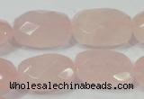 CRQ113 15.5 inches 18*25mm faceted freeform natural rose quartz beads