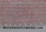 CRQ115 15.5 inches 4*6mm faceted rondelle rose quartz beads