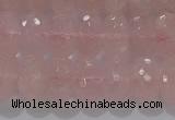 CRQ118 15.5 inches 7*12mm faceted rondelle rose quartz beads