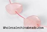 CRQ12 18*19mm pig-shaped A grade natural rose quartz beads