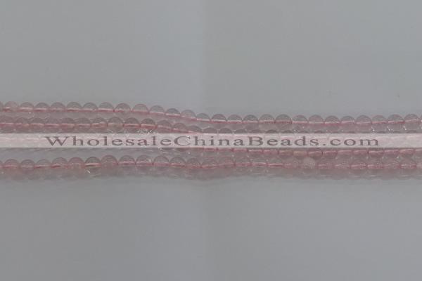 CRQ120 15.5 inches 4mm round natural rose quartz beads wholesale