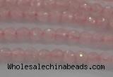 CRQ128 15.5 inches 4mm faceted round natural rose quartz beads