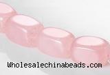 CRQ13 10*14mm cuboid A grade natural rose quartz beads Wholesale