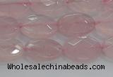 CRQ145 15.5 inches 8*10mm faceted oval natural rose quartz beads