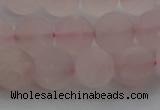 CRQ183 15.5 inches 10mm round matte rose quartz beads wholesale