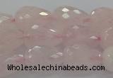 CRQ196 15.5 inches 10*14mm faceted teardrop natural rose quartz beads