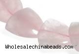 CRQ22 16 inches 25mm triangle rose quartz beads Wholesale