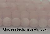 CRQ221 15.5 inches 6mm round matte rose quartz gemstone beads