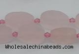 CRQ233 15.5 inches 11*18mm oval rose quartz beads wholesale