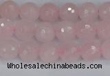 CRQ281 15.5 inches 6mm faceted round rose quartz beads wholesale