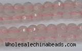 CRQ288 15.5 inches 4mm faceted round rose quartz gemstone beads