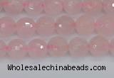 CRQ289 15.5 inches 6mm faceted round rose quartz gemstone beads