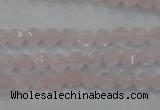 CRQ300 15 inches 6mm faceted nuggets rose quartz beads