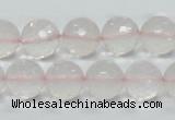 CRQ36 15.5 inches 14mm faceted round natural rose quartz beads