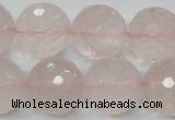 CRQ38 15.5 inches 18mm faceted round natural rose quartz beads